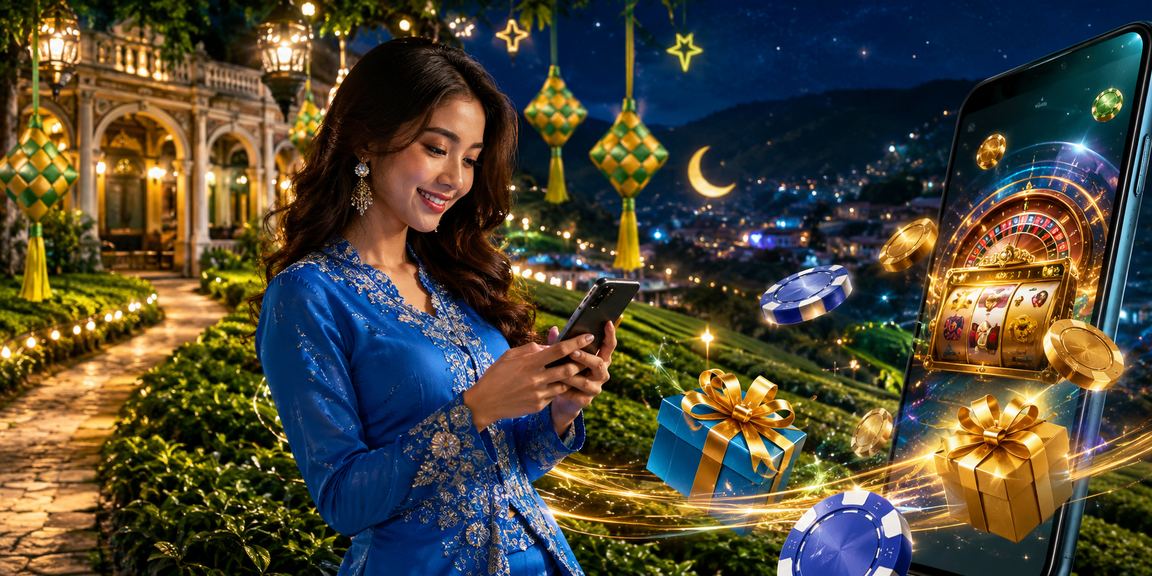 Pengguna Malaysia dalam baju kurung menggunakan platform 1511 pada telefon mudah alih
